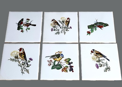 Vintage bird tiles - bird,