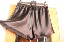 VTG SILKSILKY BLACK LUXURY 100% PURE SILK FRENCH KNICKERS, SIZE XL 18-20