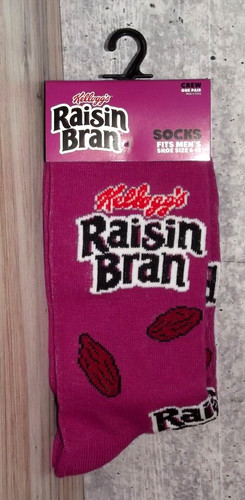 Raisin bran novelty socks - raisin,