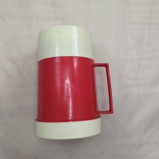 Vintage Thermos Soup Flask Model No 710 Red 0.5 Litres Hot or Cold Food 
