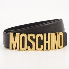 MOSCHINO Grain Leather Belt