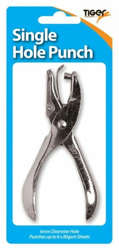 Solid metal single hole punch - solid,