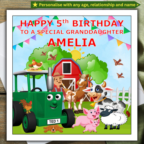 Tractor ted personalised - tractor,