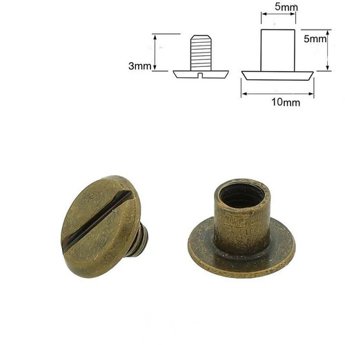 Chicago screws 5mm - screws, black