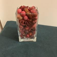 Clear Glass Column Vase Tall Rectangular Flower Vase