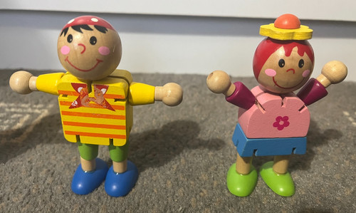 Kandytoys boy girl wooden - 2x,