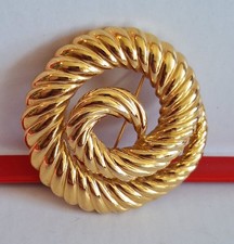 Vintage Trifari Gold Tone Huge