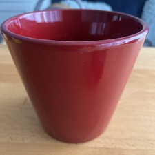 Red Plant Pot Ceramic