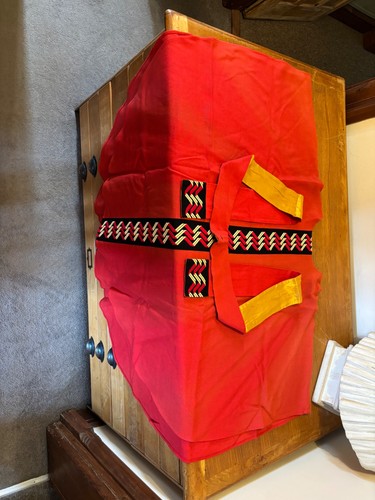 Red chasuble and - stole, by