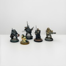 Imperial Guard Metal Commander, Medic, Vox Operator, Melta Gunner, & Casualty