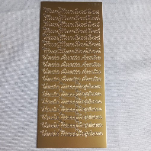 Family stickers gold - gold,