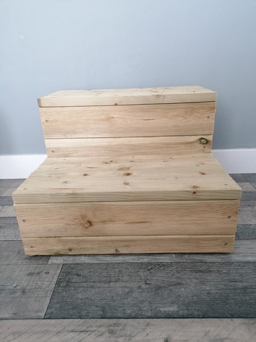 Wide wooden steps - "50,