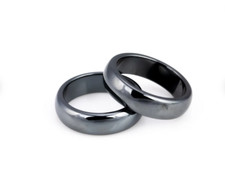 Natural Magnetic Hematite Ring - Anxiety Balance Circulation Blood UK 