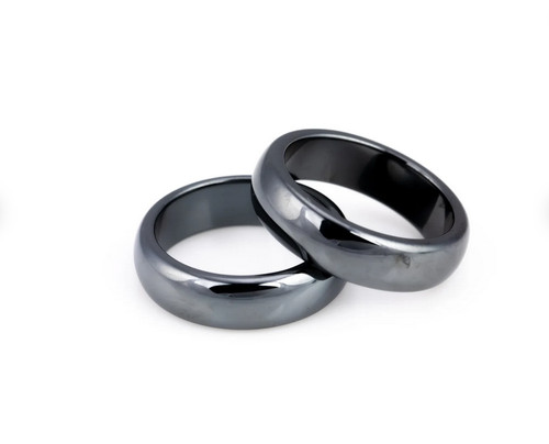 Natural magnetic hematite ring - magnetic,