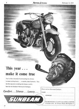 1954 Advert for SUNBEAM