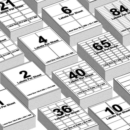 Sheets white address - white, sticky