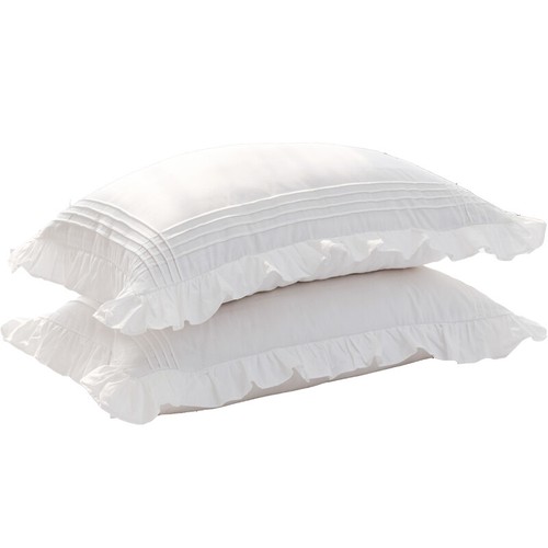 2pcs white cotton striped - white,