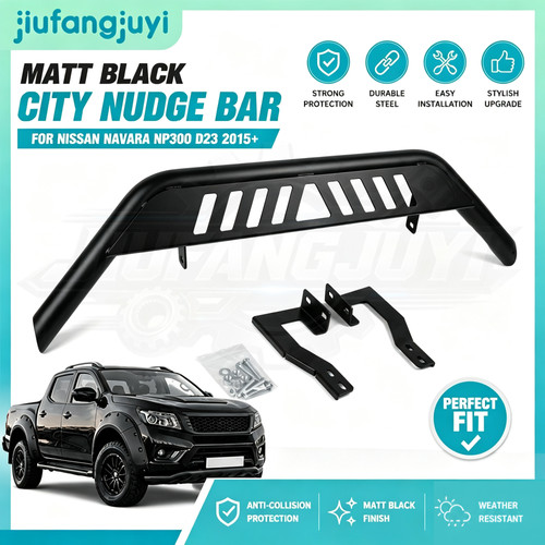 Matt black city nudge bar - city,