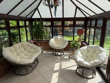 Two Papasan Chair And One
