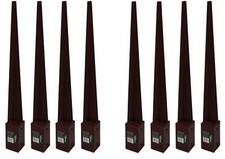 8X FENCE POST SPIKE HOLDER 750MM X 75MM SUPPORT RUST RESISTANT METAL STAKES