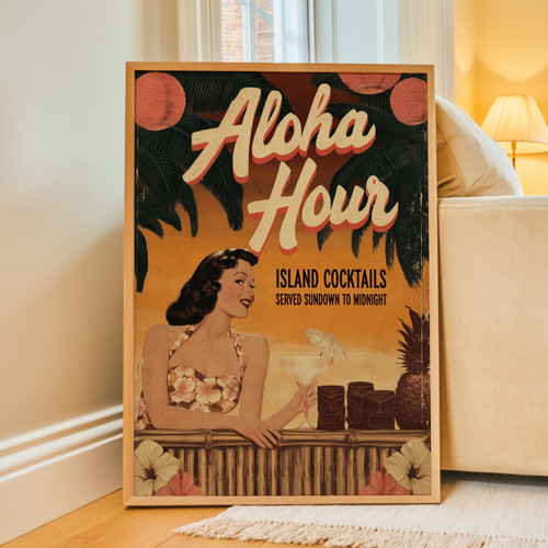 Aloha hour poster - aloha,