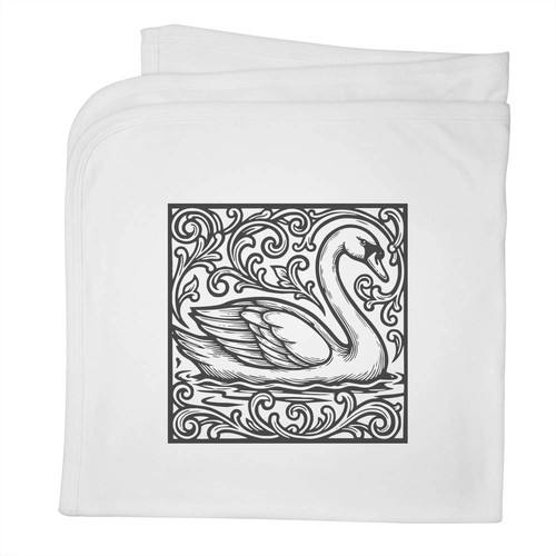 Ornate swan motif baby - swan,