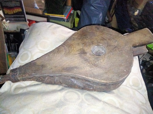 Antique wooden fire bellows - fire,