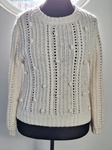 George cream cable knit - cable, pom