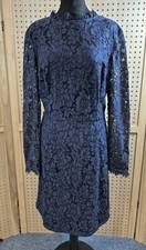 Temperley London Navy Lace Dress Size 14 R2