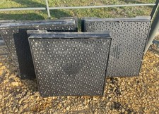 Osma 4D920 Inspection Chamber A15 Cover and Frame 450mm Black Drainage Manhole