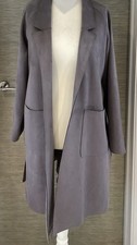 NEW F&F Large Long Jacket GREY MINK NEW F&F Short Trench Coat XL 52in Suede Feel