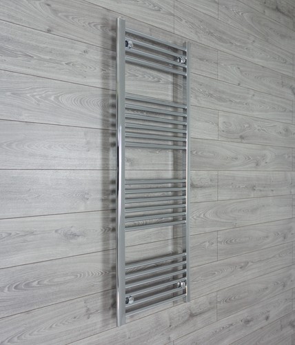Chrome heated towel rail - heated,