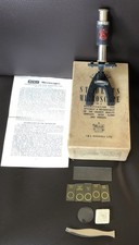 Vintage 1950s Merit Student Microscope No.2 J&L Randall Ltd Boxed + Accessories
