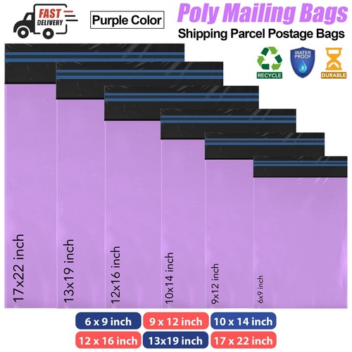 Purple mailing bags - purple,