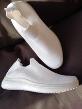 Ladies Slip On Soft Canvas Style Shoes size 38 WHITE