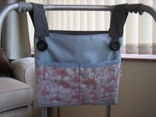 BAG FOR WALKING FRAME/ZIMMER FRAME 4 POCKET - BLUE - FOX