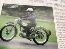 BSA BANTAM D1  MOTORCYCLE ARTICLE.
