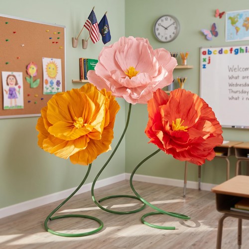 Giant poppy flower decor pcs - giant,
