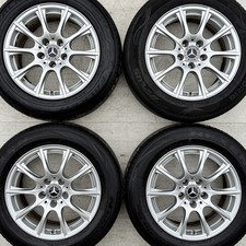 4 Genuine Mercedes Benz C-Class 16" Silver Alloy Wheels 205 60 Tyres w205 winter