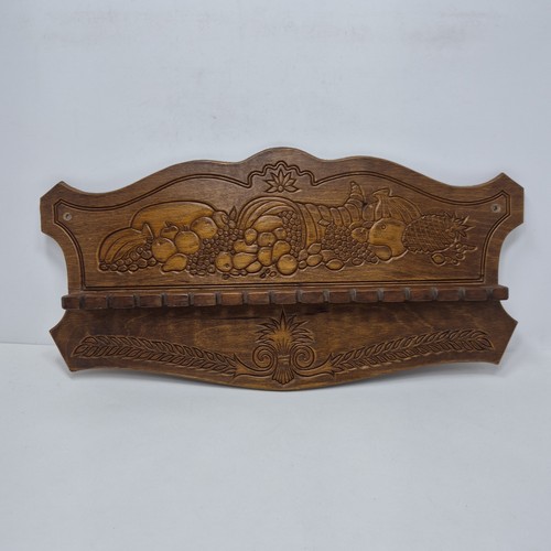 Vintage carved wooden spoon - carved,