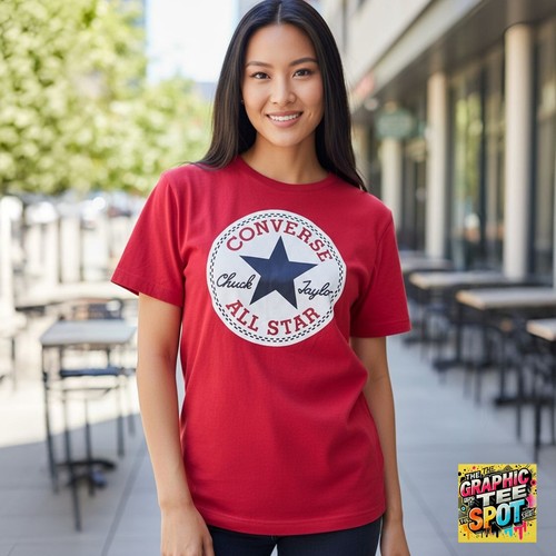 Converse red graphic shirt - converse,