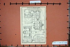 Original Old Antique Print Map