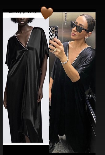 Zara black satin tunic - zara,