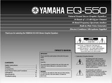 Yamaha EQ-550 Stereo Graphic Equalizer Operating Instruction EQ USER MANUAL 