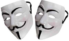 2 X WHITE ANONYMOUS HACKER