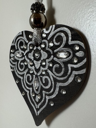 Black silver stencil - black,