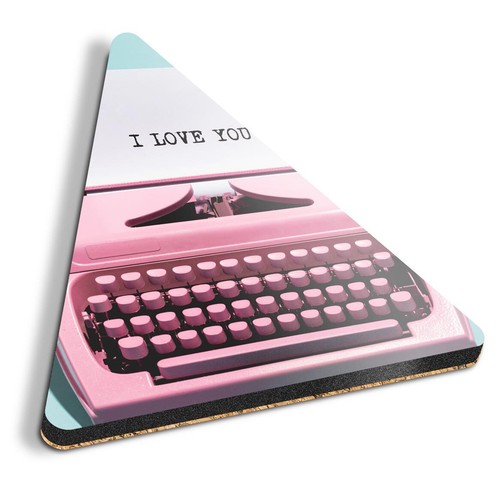 Triangle mdf coaster pink - mdf,