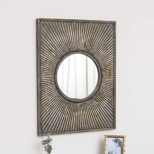 Distressed black rectangular - black,