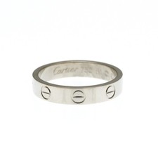 Cartier Mini Love Ring White Gold (18K) Fashion No Stone Band Ring Silver