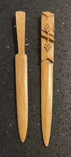 Vntage hand carved wooden - 2,